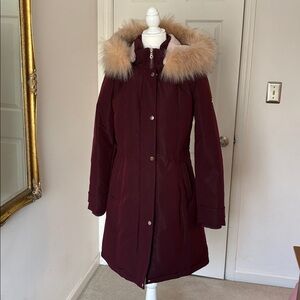 Kate Spade Down Coat NWOT with Faux Fur Hood